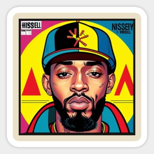 Pop Art Nipsey Vinyl Album Cover II Sticker